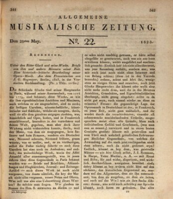 Allgemeine musikalische Zeitung Mittwoch 28. Mai 1823