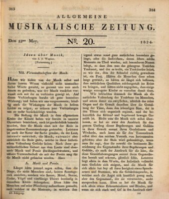 Allgemeine musikalische Zeitung Donnerstag 13. Mai 1824