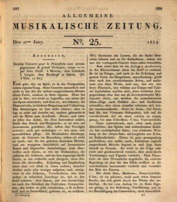 Allgemeine musikalische Zeitung Donnerstag 17. Juni 1824