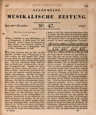 Allgemeine musikalische Zeitung Mittwoch 24. November 1830