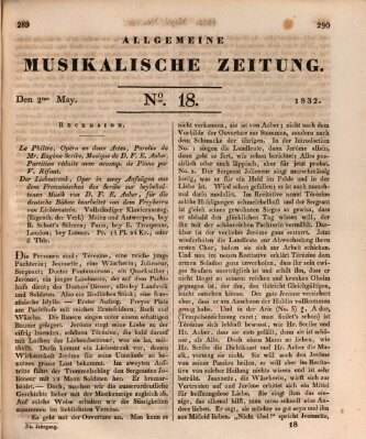 Allgemeine musikalische Zeitung Mittwoch 2. Mai 1832