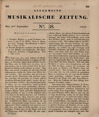 Allgemeine musikalische Zeitung Mittwoch 19. September 1832