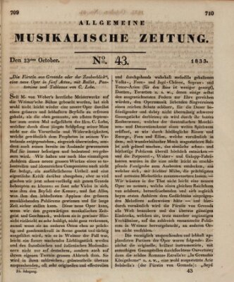 Allgemeine musikalische Zeitung Mittwoch 23. Oktober 1833