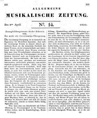 Allgemeine musikalische Zeitung Mittwoch 8. April 1835