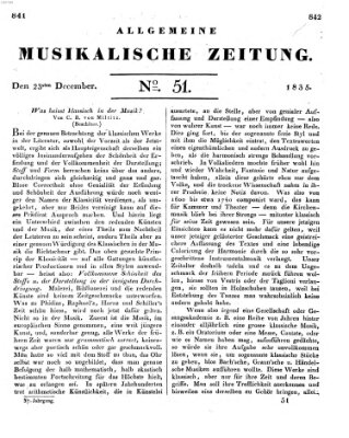 Allgemeine musikalische Zeitung Mittwoch 23. Dezember 1835