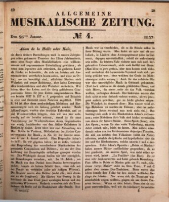 Allgemeine musikalische Zeitung Mittwoch 25. Januar 1837