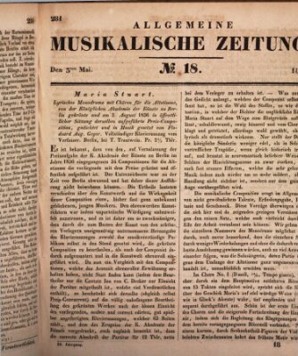 Allgemeine musikalische Zeitung Mittwoch 3. Mai 1837