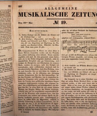 Allgemeine musikalische Zeitung Mittwoch 10. Mai 1837