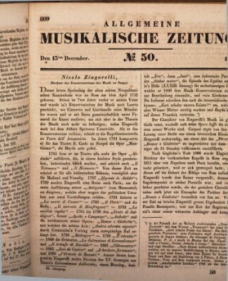 Allgemeine musikalische Zeitung Mittwoch 13. Dezember 1837