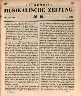 Allgemeine musikalische Zeitung Mittwoch 9. Mai 1838