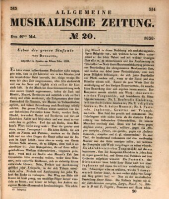 Allgemeine musikalische Zeitung Mittwoch 16. Mai 1838