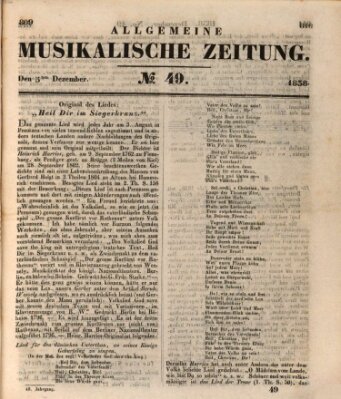 Allgemeine musikalische Zeitung Mittwoch 5. Dezember 1838