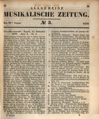 Allgemeine musikalische Zeitung Mittwoch 16. Januar 1839