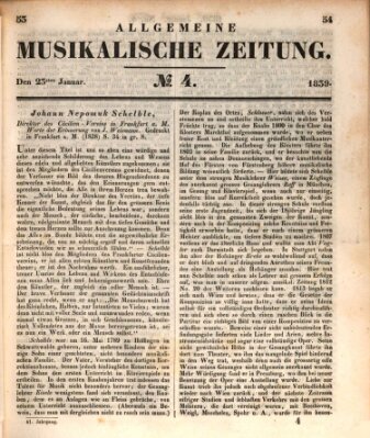 Allgemeine musikalische Zeitung Mittwoch 23. Januar 1839