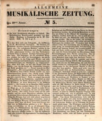 Allgemeine musikalische Zeitung Mittwoch 29. Januar 1840