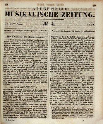 Allgemeine musikalische Zeitung Mittwoch 24. Januar 1844