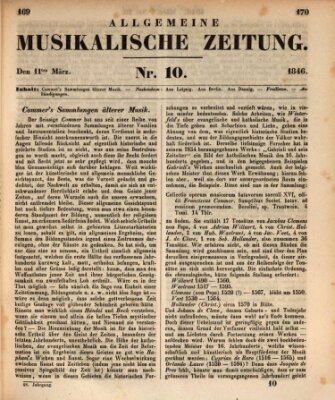 Allgemeine musikalische Zeitung Mittwoch 11. März 1846