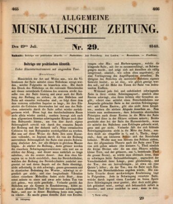 Allgemeine musikalische Zeitung Mittwoch 19. Juli 1848