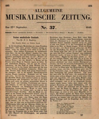 Allgemeine musikalische Zeitung Mittwoch 13. September 1848