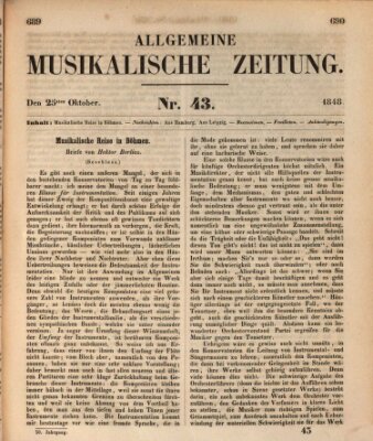 Allgemeine musikalische Zeitung Mittwoch 25. Oktober 1848