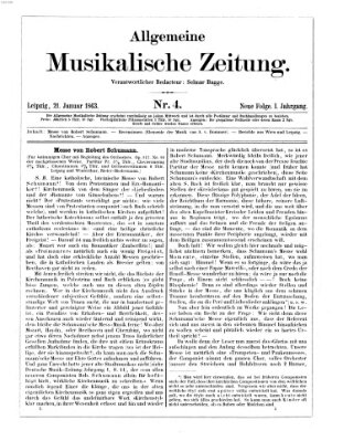 Allgemeine musikalische Zeitung Mittwoch 21. Januar 1863