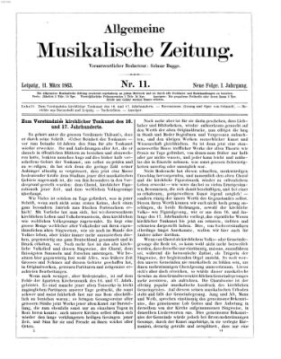 Allgemeine musikalische Zeitung Mittwoch 11. März 1863