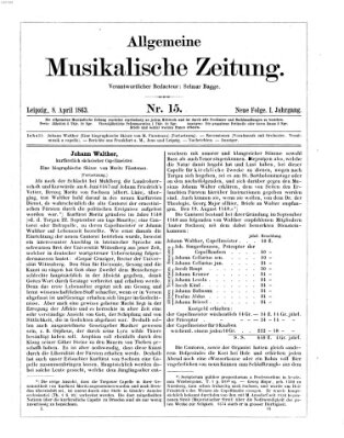 Allgemeine musikalische Zeitung Mittwoch 8. April 1863