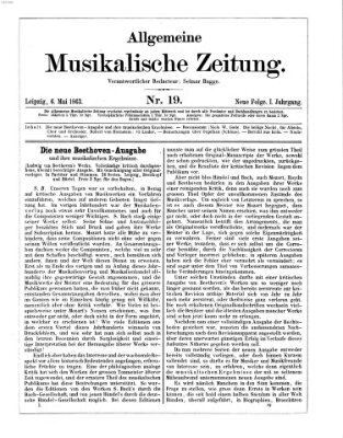 Allgemeine musikalische Zeitung Mittwoch 6. Mai 1863