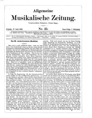 Allgemeine musikalische Zeitung Mittwoch 17. Juni 1863