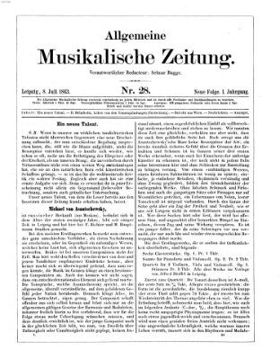 Allgemeine musikalische Zeitung Mittwoch 8. Juli 1863