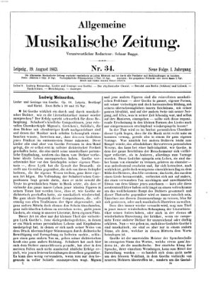 Allgemeine musikalische Zeitung Mittwoch 19. August 1863