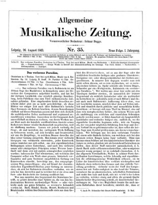 Allgemeine musikalische Zeitung Mittwoch 26. August 1863