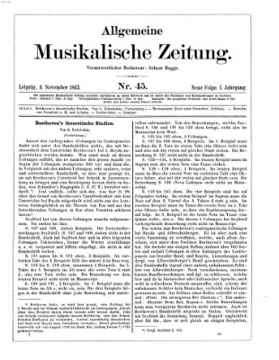 Allgemeine musikalische Zeitung Mittwoch 4. November 1863