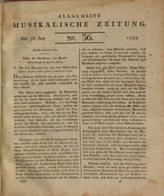 Allgemeine musikalische Zeitung Mittwoch 5. Juni 1799