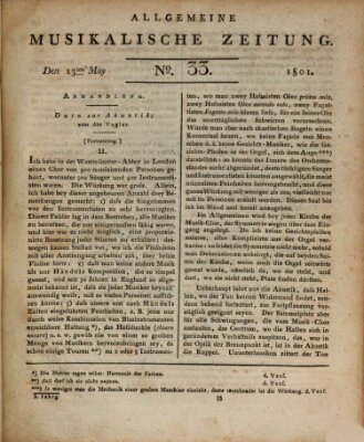 Allgemeine musikalische Zeitung Mittwoch 13. Mai 1801