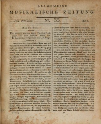 Allgemeine musikalische Zeitung Mittwoch 27. Mai 1801