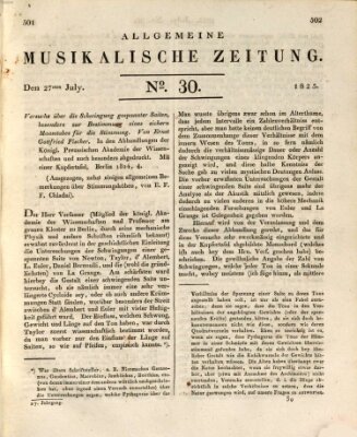 Allgemeine musikalische Zeitung Mittwoch 27. Juli 1825