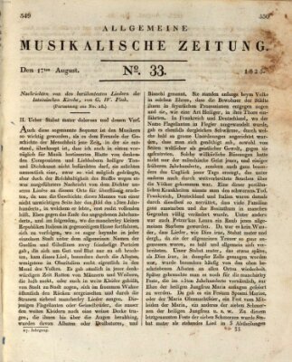 Allgemeine musikalische Zeitung Mittwoch 17. August 1825