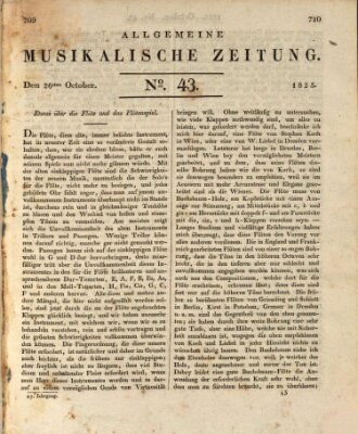 Allgemeine musikalische Zeitung Mittwoch 26. Oktober 1825