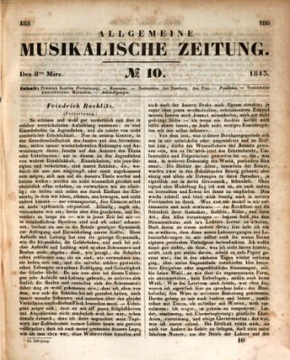 Allgemeine musikalische Zeitung Mittwoch 8. März 1843