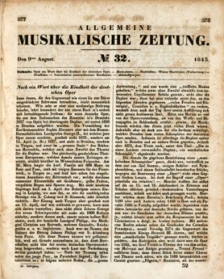 Allgemeine musikalische Zeitung Mittwoch 9. August 1843