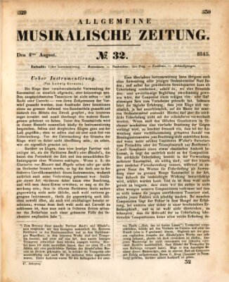 Allgemeine musikalische Zeitung Montag 4. August 1845