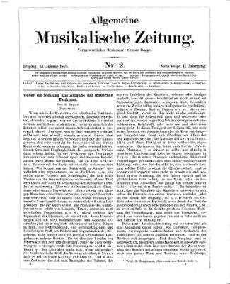 Allgemeine musikalische Zeitung Mittwoch 13. Januar 1864