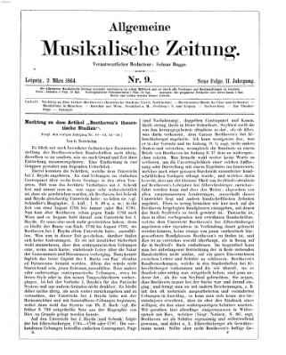 Allgemeine musikalische Zeitung Mittwoch 2. März 1864