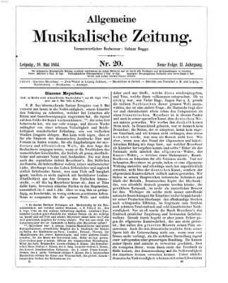 Allgemeine musikalische Zeitung Mittwoch 18. Mai 1864