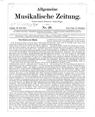 Allgemeine musikalische Zeitung Mittwoch 20. Juli 1864