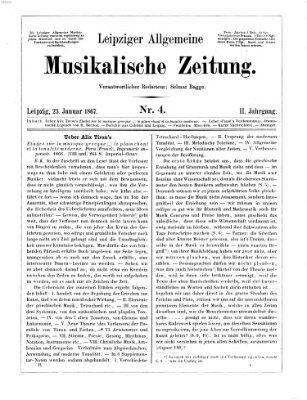 Leipziger allgemeine musikalische Zeitung (Allgemeine musikalische Zeitung) Mittwoch 23. Januar 1867