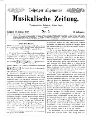 Leipziger allgemeine musikalische Zeitung (Allgemeine musikalische Zeitung) Mittwoch 30. Januar 1867