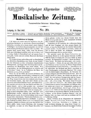 Leipziger allgemeine musikalische Zeitung (Allgemeine musikalische Zeitung) Mittwoch 15. Mai 1867