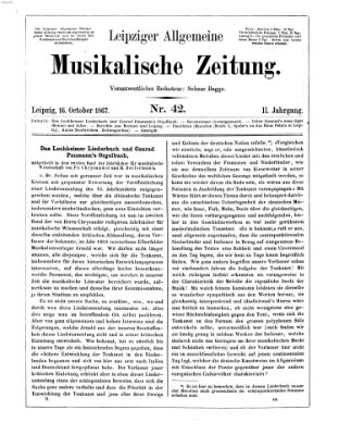 Leipziger allgemeine musikalische Zeitung (Allgemeine musikalische Zeitung) Mittwoch 16. Oktober 1867